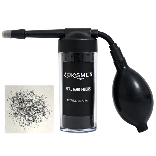 Natural Organic Keratin Styling Fibre Powder Hair Hold Spray Kit With Locking Setting Spray Pump Nozzle Applicator Hair Fibers