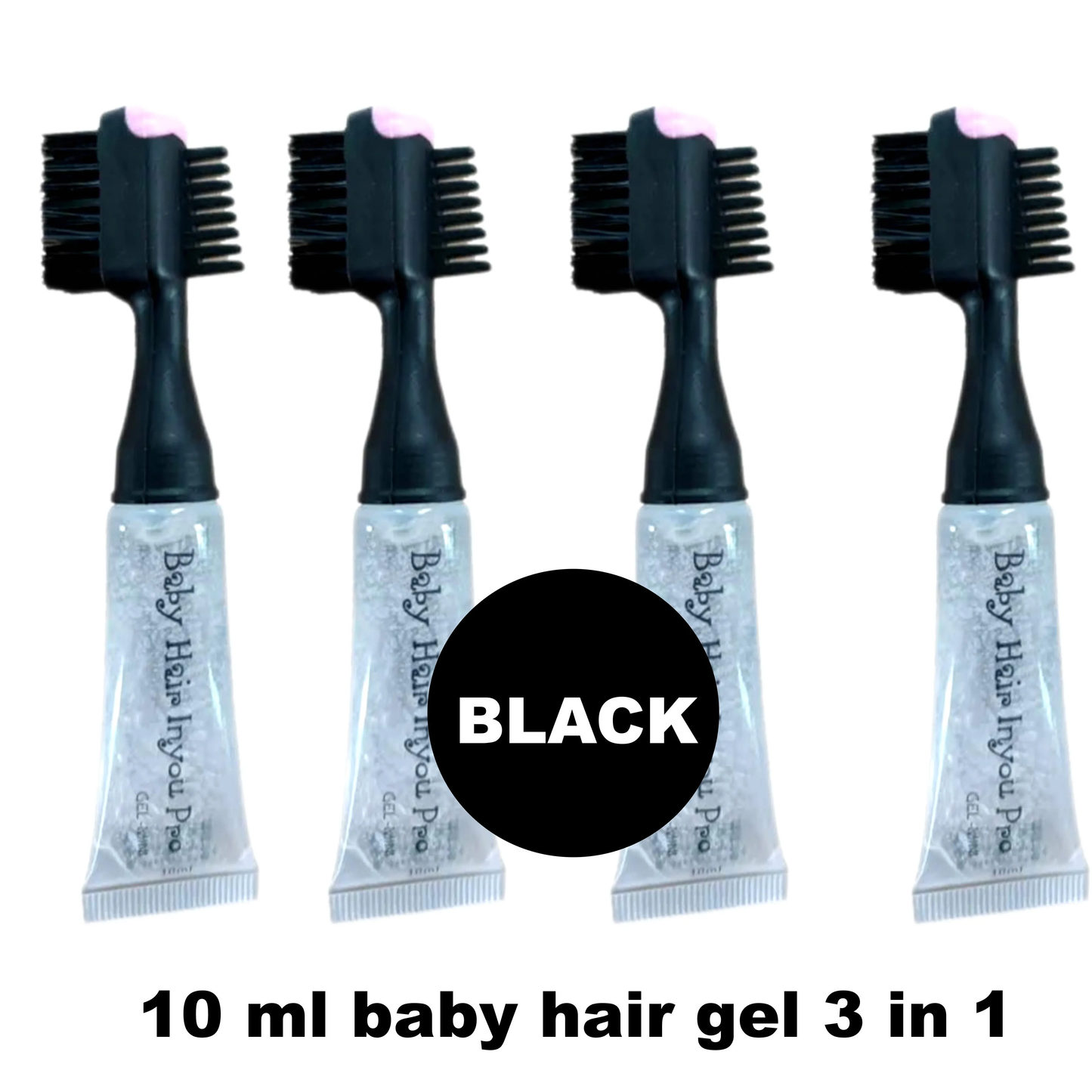 Hair Styling Edge Control Baby Hair Gel Brush Squeeze Tube Quick Holding Gel