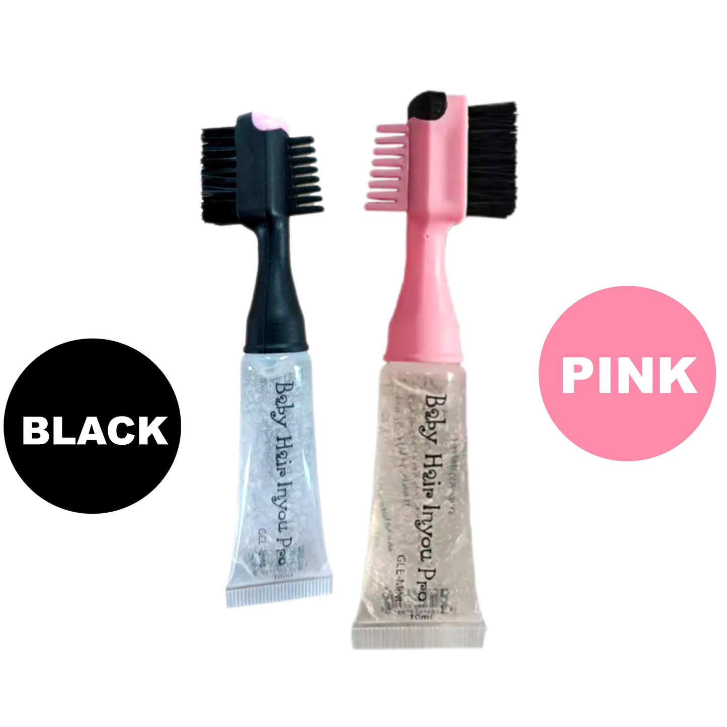 Hair Styling Edge Control Baby Hair Gel Brush Squeeze Tube Quick Holding Gel