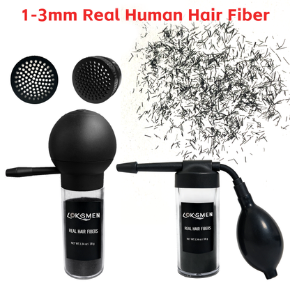 100% Human Hair Fiber Keratin Thickening Hair Building Powder Waterproof Loss 1-3mm Real Human Hair Fiber for Thinning Hair