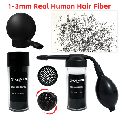 Wholesale Waterproof Thick Styling Hair Building Fiber Powder Natural Real Human Premium Hair Fibers Set for Men and Women