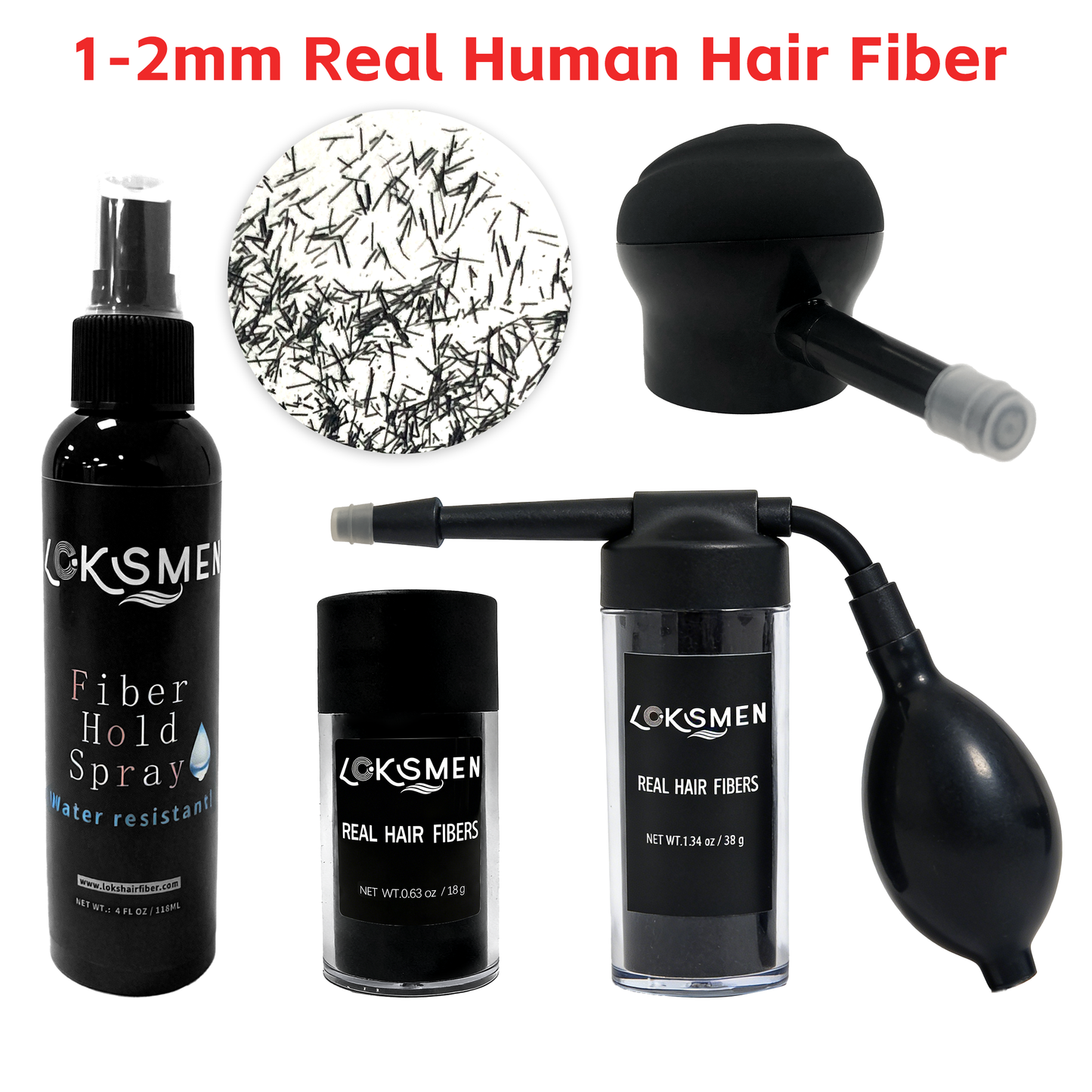 100% Human Hair Fiber Combo Kit